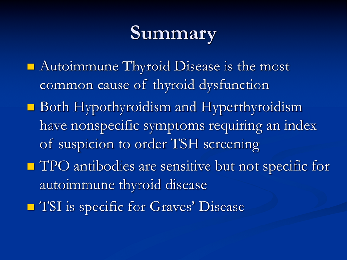 Summary - Introduction To Autoimmune Thyroid Disease And The Role Of ...