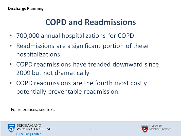 Copd And Readmissions Optimizing Discharge Planning Following Hospitalizations In Patients 