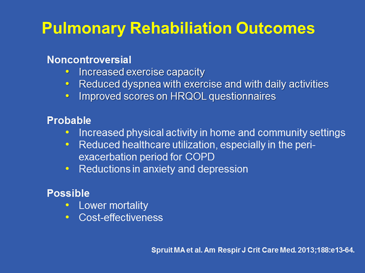 Pulmonary Rehabilitaion Outcomes Pulmonary Rehabilitation And Its Components In The Management 0946