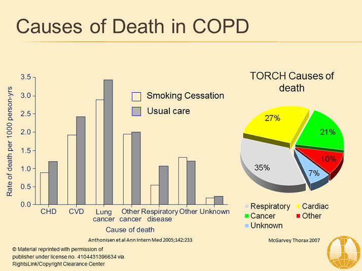 Causes of Death in COPD - Comorbidities in COPD - GOLD COPD 2017 ...