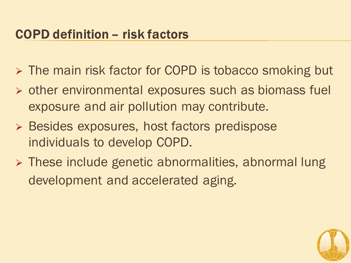 COPD Definition - Risk Factors - Definition and Overview of COPD - GOLD ...