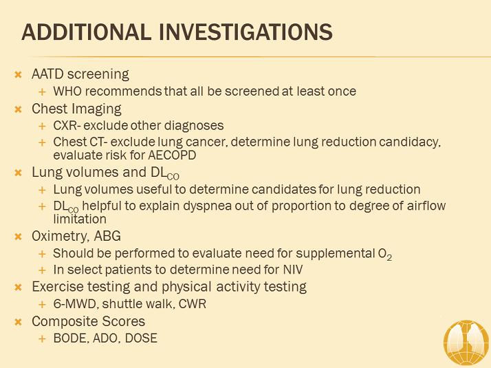 Additional Investigations Diagnosis And Assessment Of Copd Gold Copd 2017 Resource Center