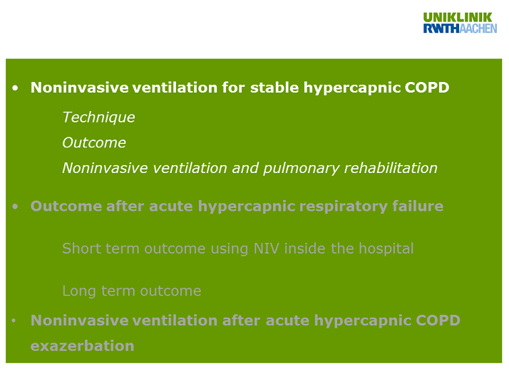 Stable Hypercapnic COPD - Activity Two - Presentation: Long-term ...