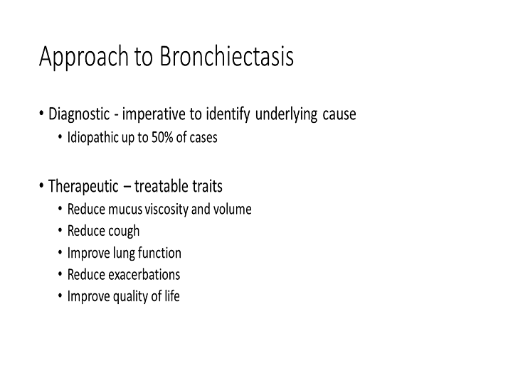 Approach to Bronchiectasis - Bronchiectasis: Diagnosis and Treatment ...