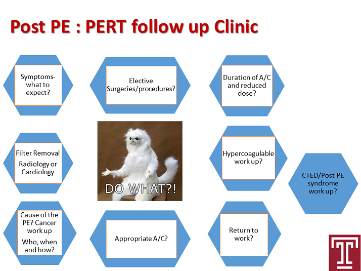 Post PE : PERT follow up Clinic - Standardizing the Pulmonary Embolism ...